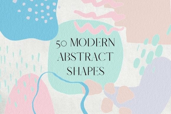Download 50 Pink and Blue Abstract Shapes Clipart - Clipart Collection