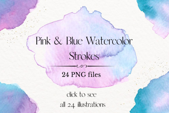 Download Pink and Blue Watercolor Splash Clipart - Clipart Collection
