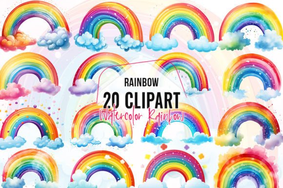 Download Watercolor Rainbow Clipart - Clipart Collection
