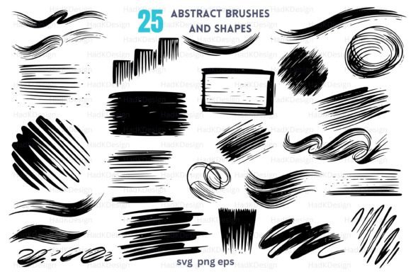 Download Artistic Brush Stroke Vector Pack: 25 - Vector Collection