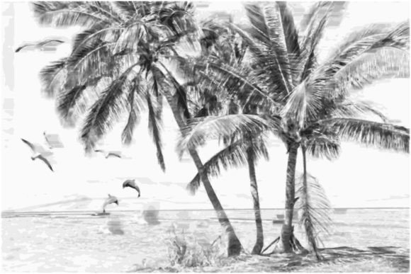 Download Mountain and Tree Line Art Silhouette - Premium Resources