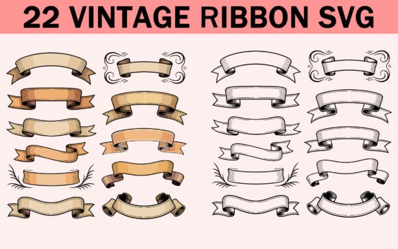 Download Vintage Banner Ribbon Clipart SVG Bundle - Clipart Collection