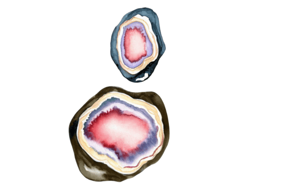 Download Watercolor Agate Stones Clipart PNG - Clipart Collection