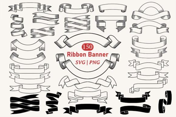 Download Ribbon Banner SVG PNG Clipart Bundle - Clipart Collection