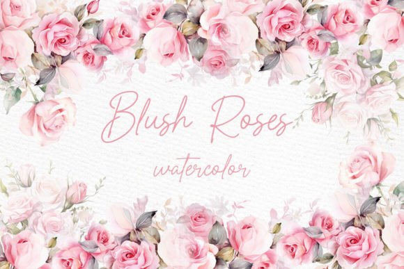 Download Watercolor Roses Clipart Blush Floral - Clipart Collection