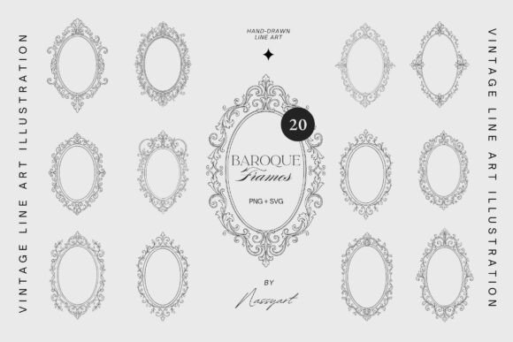 Download 20 Baroque Oval Frames Clipart - Clipart Collection