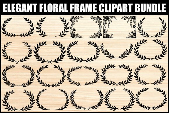 Download Elegant Floral Frame Clipart Bundle - Clipart Collection
