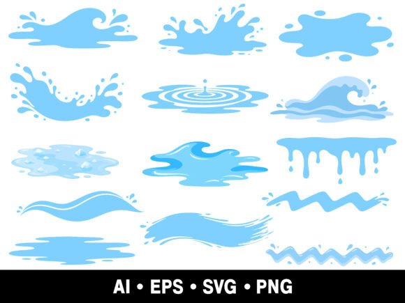 Download Water Splash SVG PNG Clipart Bundle - Clipart Collection