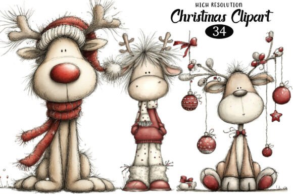 Download Reindeer Christmas Clipart - Clipart Collection