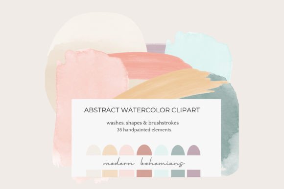Download Watercolor Wash Abstract Shapes Clipart - Clipart Collection