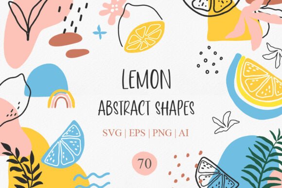 Download Lemon Modern Abstract Shapes Svg Clipart - Clipart Collection