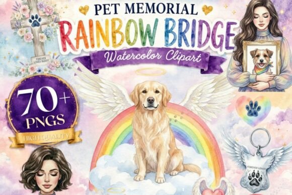 Download Pet Memorial Rainbow Bridge Clipart | 70 - Clipart Collection