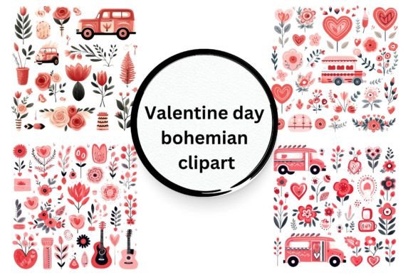 Download Valentine Day Bohemian Clipart - Clipart Collection
