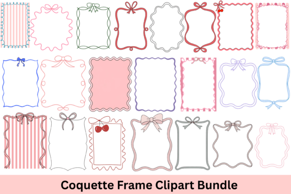 Download Coquette Frame Clipart Bundle - Clipart Collection