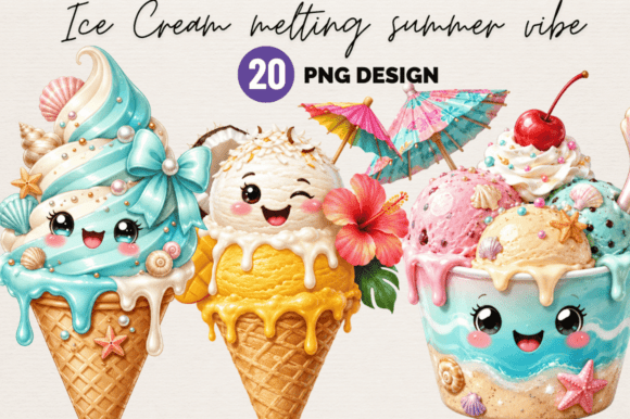 Download Ice Cream (melting Summer Vibe) Clipart - Clipart Collection