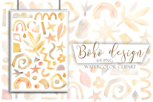 Download Watercolor Clipart for Boho Design - Clipart Collection