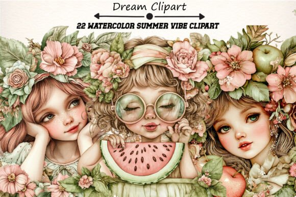 Download Watercolor Summer Vibe Clipart - Clipart Collection